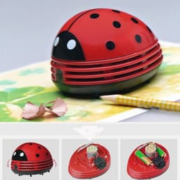 Draagbare Cartoon Mini-stofzuiger voor Desktop en Auto - Snoerloos en Multifunctioneel — thumbnail 3