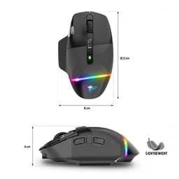 Spirit of gamer XPERT-M800 - Bluetooth Gaming Muis - Draadloze Muis - Ergonomisch - 10.000 DPI - RGB LED Verlichting - Oplaadbaar — thumbnail 2