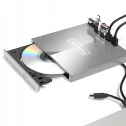 Zenwire H61 - Draagbaar extern station - CD-lezer - DVD-speler Schijfbrander - HUB 7in1 USB-C 3.0 - 4xUSB 2.0 - SD/Micro SD-kaartlezer - Plug & Play - stille werking - Brede compatibiliteit — thumbnail 5