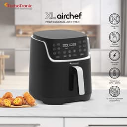 TurboTronic AF13D Airfryer XXL - Heteluchtfriteuse - 8 Liter - Dual Heating - 13 programma's - Zwart — thumbnail 2