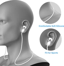 YONO Magnetische Band geschikt voor Apple Airpods - 4 3 2 1 - Pro - Siliconen Koord voor Oordopjes Draadloos - Anti Lost Strap - 80cm - Wit — thumbnail 4