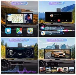 Dashcam voor Auto - 10.26” 4K Dashcam – CarPlay & Android Auto – 350° Rotatie – 6M AHD Achtercamera – Nachtzicht & Rijassistentie - Zwart — thumbnail 5