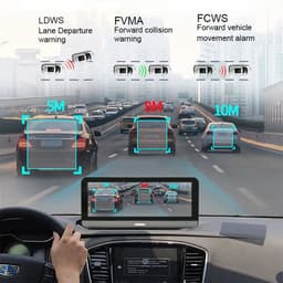 Dashcam voor Auto - 7.84" 4G Android Dashcam – GPS Navigatie, 1080P Full HD, Achteruitrijcamera, Dual Lens, ADAS Rijhulp, WiFi, Bluetooth, Parkeermodus, Loop Recording - Zwart — thumbnail 5