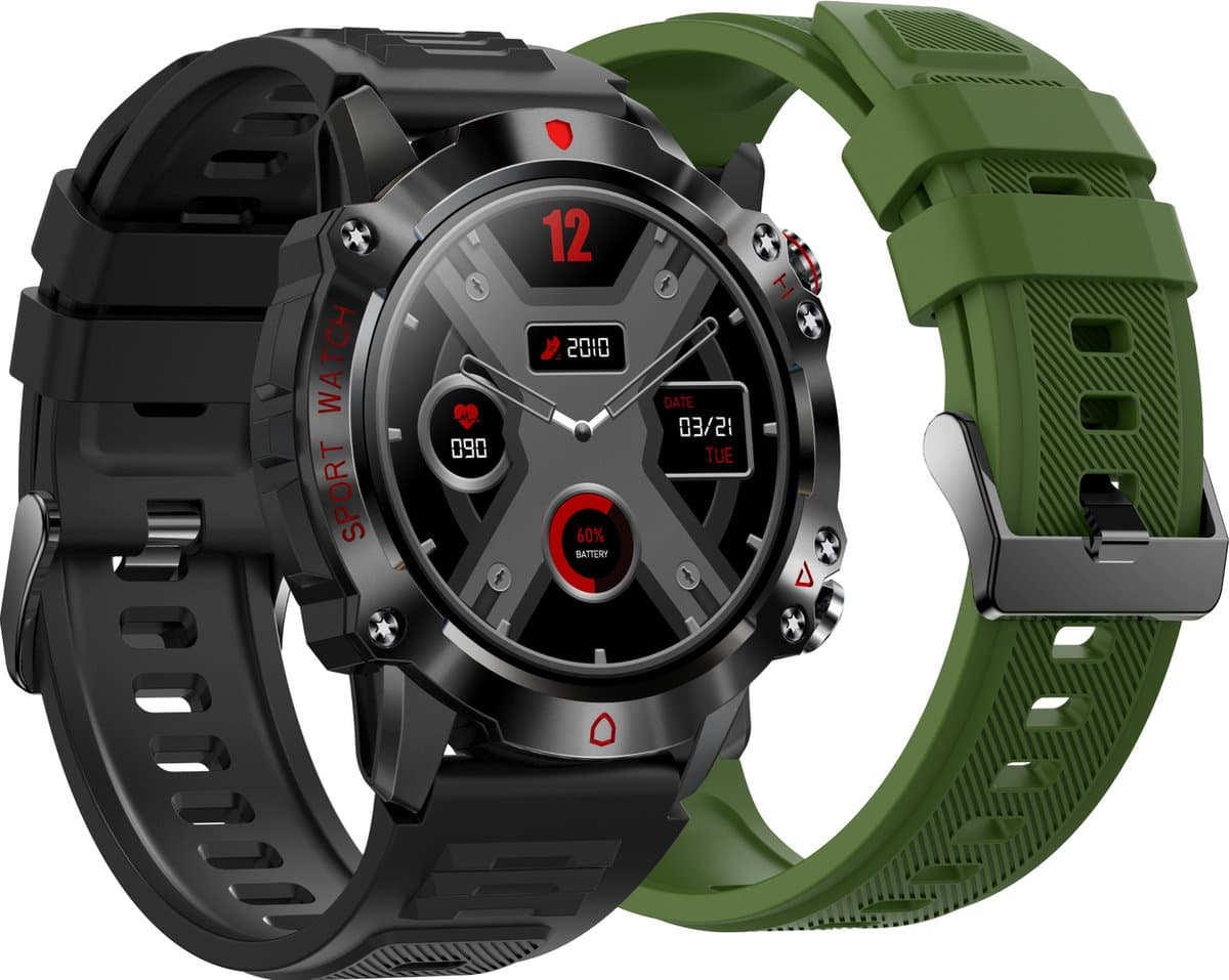 Outdoor Smartwatch WatchGo - 45mm - Touch Screen - IP67 Waterdicht - Heren, dames en kinderen - iOS & Android — afbeelding 1