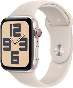 Apple Watch SE 2023 - GPS + Cellular - 44mm Starlight Aluminium Case with Starlight Sport Band - M/L — thumbnail 2