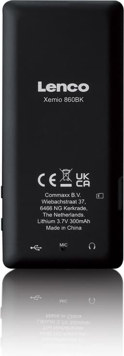 Lenco Xemio-860BK - MP3/MP4 speler met Bluetooth en 8GB intern geheugen - Zwart — thumbnail 2