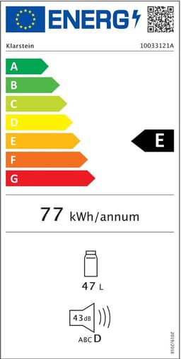 Klarstein Mini Koelkast met Glazen Deur, Mini Koelkast voor Kamer, Kleine Drankkoelkast met Verstelbare Planken, Kleine Koelkast 47 Liter, Indoor/Outdoor Koelkast Stil - Drankenkoelkast - LED-Binnenverlichting Compact - RVS — thumbnail 2