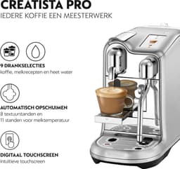 Sage the Creatista Pro Brushed Stainless Steel Nespresso Koffiecupmachine — thumbnail 5