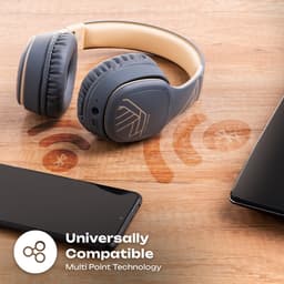 PowerLocus P7 - Draadloze Over-Ear Koptelefoon Inklapbaar - Bluetooth Hoofdtelefoon - Met microfoon – Headphone – Incl. Carry Case - Asphalt Grey — thumbnail 4