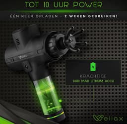 Massage Gun - Massage Apparaat - 11 Massagekoppen - LED Display - 2600 mAh - 99 Intensiteiten - Verlicht Spierpijn - Spiervermoeihdeid — thumbnail 2