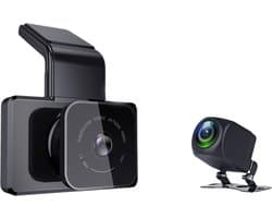 TechU™ Dashcam 4K MO4 Pro Dual Camera – Dashboardcamera – Wifi – GPS Tracker – Nachtvisie – Loop Recording – Bewegingssensor – G-sensor – Parkeer Monitor – Voor én Achter Autocamera - voor auto