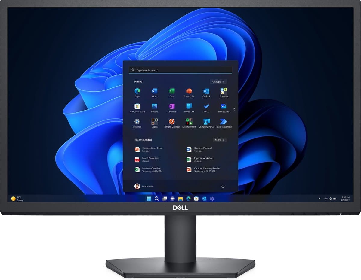 DELL SE2422H computer monitor 61 cm (24") 1920 x 1080 Pixels Full HD LCD Zwart — afbeelding 1