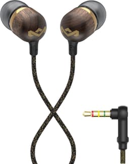 House of Marley Smile Jamaica Oortjes met Draad - Bedrade Oordopjes 3,5 mm Aansluiting - Met Microfoon en 1knopsbediening - Eco Friendly Design - 9 mm Drivers - Knoopvrije Kabel - Brass — thumbnail 1