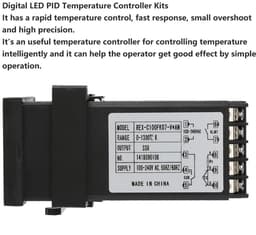 OmGoods - Dailygoody - PID-temperatuurregelaar - Digitale thermostaat - Nauwkeurig meten - 0~1300 graden - K-Thermoelement - Geschikt voor diverse toepassingen ... — thumbnail 4