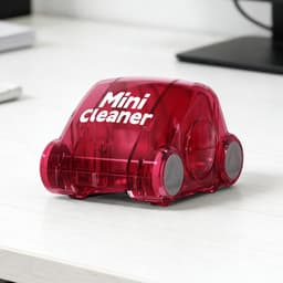 Tafelreiniger - Mini stofzuiger - Bureau opruimen - Eenvoudige bediening - 8 x 8 x 6 cm - Rood — thumbnail 4