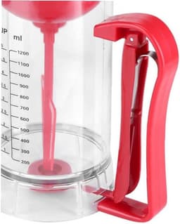 Elektrische Beslagmaker - Beslagdispenser - Gebak Maken - Draadloze Batterij Aangedreven - 1200ml Capaciteit - Transparant Rood — thumbnail 5