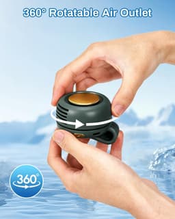 2 Stuks Mini Ventilator - Draadloze Ventilator - Clip-On Ventilator - ventilator kinderwagen - Nekventilator - Oplaadbare USB Ventilator - Portable Clip Fan - USB Oplaadbare Stille Bladeless Ventilatoren - Voor Buiten, Auto, Werk,Camping - Wit, Groen — thumbnail 5