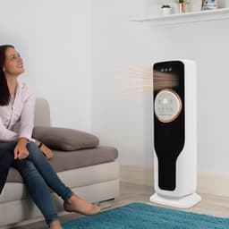 Ventilator Zonder Bladen - Luchtkoeler Verwarmer - Klimaat Beheersing - Multifunctioneel Apparaat - 85 cm Hoog - Wit Zwart — thumbnail 4