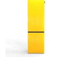 NUNKI LARGECOMBI-AYEL Combi Bottom Koelkast, E, 198+66l, Lucid Yellow Gloss All Sides
