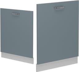 Vaatwasserfrontpaneel - Keukenfront - Keuken Integratie - R-Line Stijl - 60 cm breed - Blauw-grijs — thumbnail 4