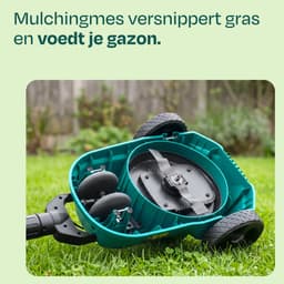 VONROC Mini Elektrische Grasmaaier 20V – 22 cm – Maaien en mulchen in één - Drie instelbare maaihoogtes: 30mm, 40mm, 50mm –- Incl. reinigingstool - incl. 2.0Ah Accu en snellader — thumbnail 2