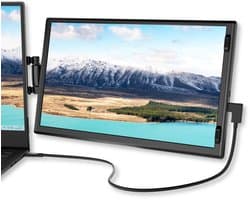 Portable Monitor Slim 11.6" - Full HD Extra scherm laptop met USB-C & HDMI - Draagbare monitor - Plug & Play - Incl. Beschermhoes
