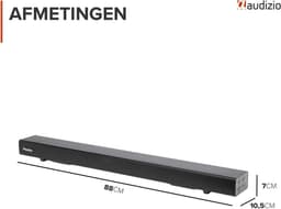 Soundbar - Audizio SB95 - HDMI-ARC - Bluetooth - 120W - Optisch - Soundbar voor TV - 88 cm breed — thumbnail 4