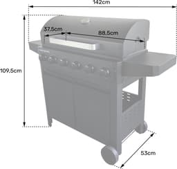 Gasbarbecue IZALCO - 6 branders 15kW — thumbnail 5