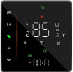 Slimme Thermostaat - Wifi Thermostaat - Verwarming Regelen - App Bediening - 5-35 Gradens - Zwart — thumbnail 1