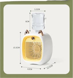 Mini Air Cooler - Persoonlijke Koeler - Snelle Koeling - Draagbaar Ontwerp - 1000 Gram - Wit — thumbnail 3