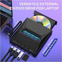 Externe Schijf - Optische Drive - Schijven Lezen - Met Kaartlezer - 2 MB Cache - Zwart — thumbnail 3