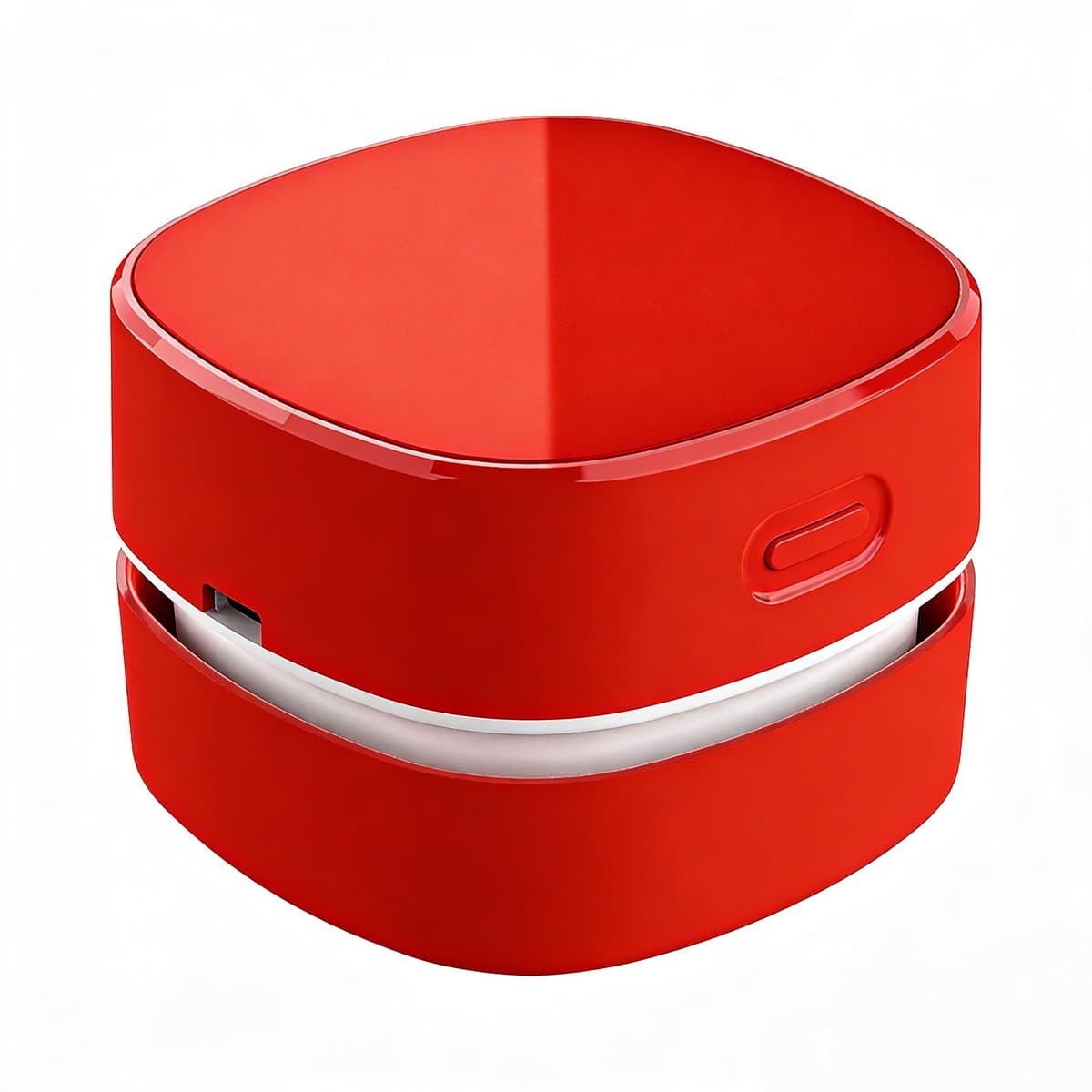 Kleine stofzuiger-kleine stofzuiger draadloos-Oplaadbare mini draadloze bureaustofzuiger - Reinigt gemakkelijk alle soorten hoeken - Verwijdert stof haar en klein vuil - rood - 7,9 x 7,9 x 6 cm — afbeelding 1