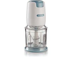 Keuken Chopper - Mini Hakmachine - Ingrediënten Fijnmaken - 4 Roestvrijstalen Messen - 700 ml - Wit Lichtblauw