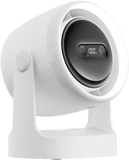 Bureau ventilator - USB ventilator - Mini ventilator - Stille bureauventilator - Luchtcirculator - 100 instelbare snelheden - Nachtlampje Aromatherapiefuncties - Ideaal voor thuis, kantoor op de camping - 15*12*17 cm - Wit — thumbnail 1