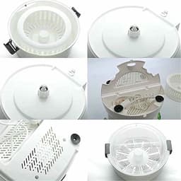Elektrische Aardappelschilmachine - Groenteschiller Automatisch - Snel Schillen - Met Afvalcontainer - 1 kg Capaciteit - Wit — thumbnail 2