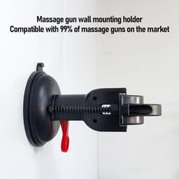Massagepistool Houder - Muurbeugel Massage Gun - Handsfree Massage - Sterke Zuigkracht - 19 x 12 x 12 cm - Zwart — thumbnail 2