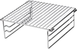 Zware RVS Grill Warmhoudrek voor Draagbare Camping Grill met Poten - Ideaal voor Buiten, Hiking en BBQ Feestjes — thumbnail 1