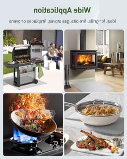 Grote Vuurvaste Grillmat van 87cm x 87cm, Hittebestendige Bescherming voor BBQ en Buitenkeuken, Waterdichte Barbecue Ondergrond voor Terrassen en Tuinen — thumbnail 2