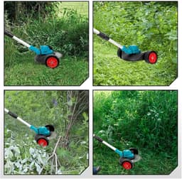 Elektrische Grasmaaier - Snoerloze Trimmer - Tuinonderhoud - Borstelloze Motor - 9 Inch Maaibreedte - One Color — thumbnail 3