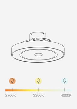 CREATE - Stille plafondventilator 40W Ø50 cm met verborgen bladen en LED-verlichting - S - Met licht - Controller voor wandmontage - WIND CLEAR EASY — thumbnail 5
