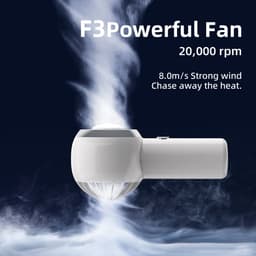 Handventilator, compact en elegant ontwerp, drie windsnelheden, krachtige draagbare miniventilator, ideaal voor buitenactiviteiten en reizen, miniventilator voor in je zak. — thumbnail 5