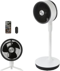 Dimplex DUOCOOL 2-in-1 Smart Statiefventilator – Ventilator Staand - Tafelventilator met 5 Snelheden - 20m Bereik – Fluisterstil (36dB) - Bediening via App en Afstandsbediening – Wit — thumbnail 1
