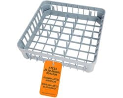 Vaatwasmand voor glazen - Glazenkorf Vaatwasser - Vaat Reinigen - 40 Houders - 400 x 400 x 110 mm - Grijs