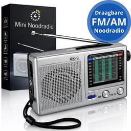 Twenty4seven® Draagbare Noodradio - Mini Radio voor Noodpakket - FM/AM op Batterijen - Voorbereid op Rampen & Noodgevallen — thumbnail 1