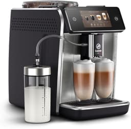 Saeco GranAroma Deluxe - Espressomachine - 18 Dranken met melksysteem - Groot scherm - Slim & verbonden - Volautomatisch - Koffiemachine met bonen + AquaClean filter - Metaal/Zwart (SM6685/00) — thumbnail 2
