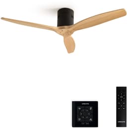 CREATE - Plafondventilator 40W silent 100% hout - S - Geen licht - Controller voor wandmontage - WIND CALM NATURAL WOOD — thumbnail 1