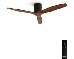 CREATE - Plafondventilator 40W silent 100% hout - S - Geen licht - Afstandsbediening - WIND CALM NATURAL WOOD
