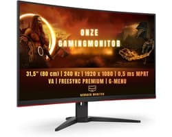 Zyrex® Gaming Monitor 240hz - Gaming Monitor -Zwart - 21cm x 29cm x 10cm