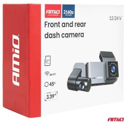 AMiO Dashcam 4K + 2K + 1K WLAN – Triple Camera Auto Camera UHD WiFi 512GB Ondersteuning – Voor, Achter en Interieur Opname 3.39” Display G Sensor Parking Mode — thumbnail 2
