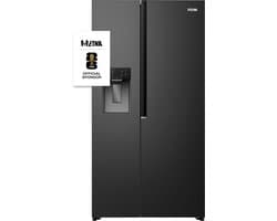 ETNA AKV6178IZWA - Amerikaanse koelkast - No-Frost - 178 cm hoog - 528 liter - Energielabel C - Invriesvermogen 10 kg/24u - Geluidsniveau 37 dB - LED Display - IJs- en waterdispenser - SuperCool - FastFreeze - Deuralarm - Multi Airflow – EnergySaving